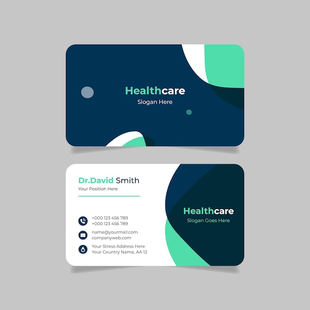 Abstract medical business card design