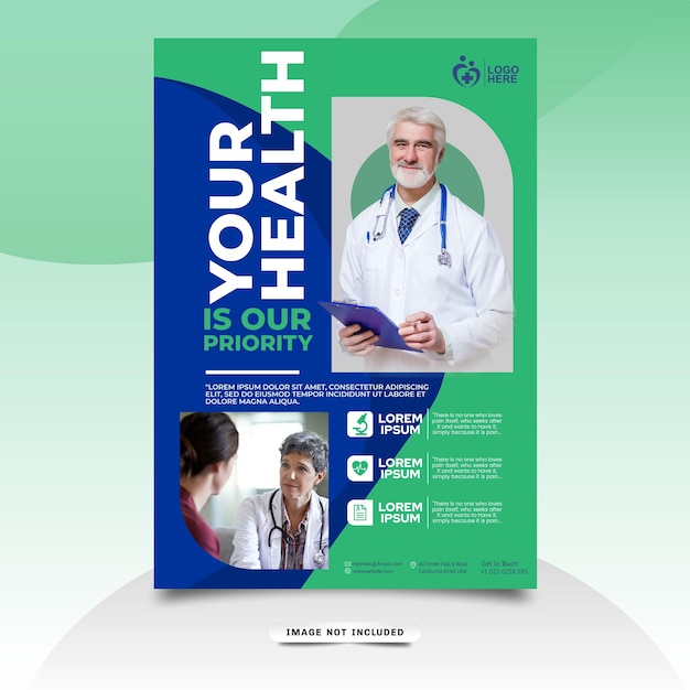 Abstract medical - health flyer design