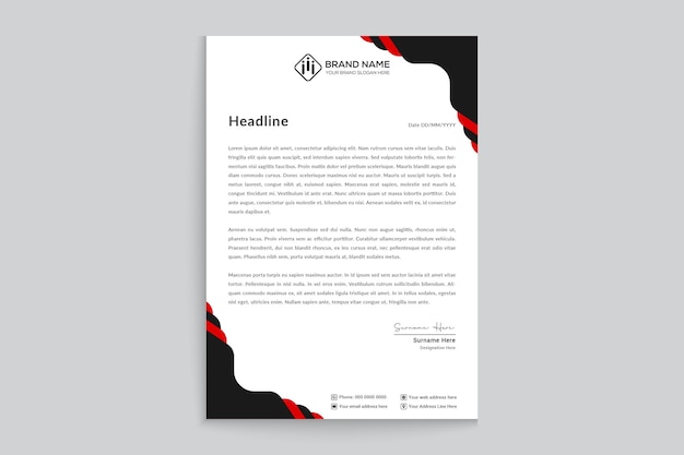 Abstract medical letterhead design