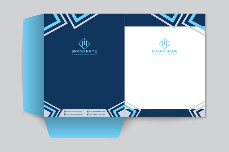 Vector abstract medical presentation folder design