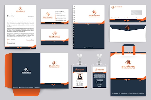 Abstract medical stationery design