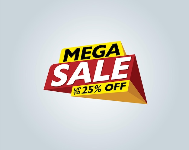 Abstract mega sale offer design