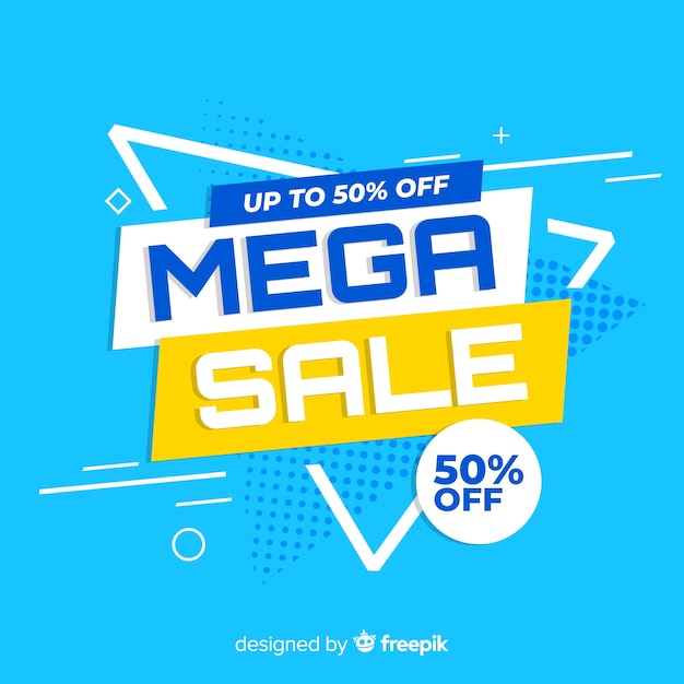 Abstract mega sale promotion banner