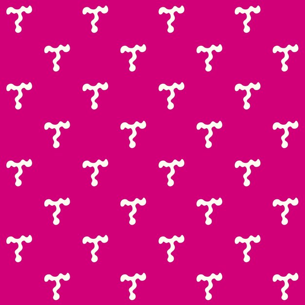 Abstract Melted Letter T Vector Seamless Pattern