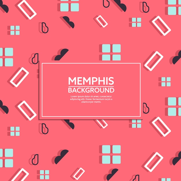 Vector abstract memphis style background