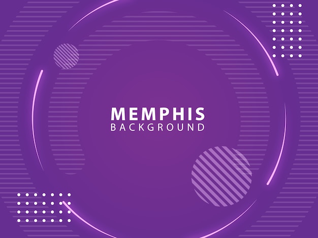 Abstract Memphis Style Purple Background