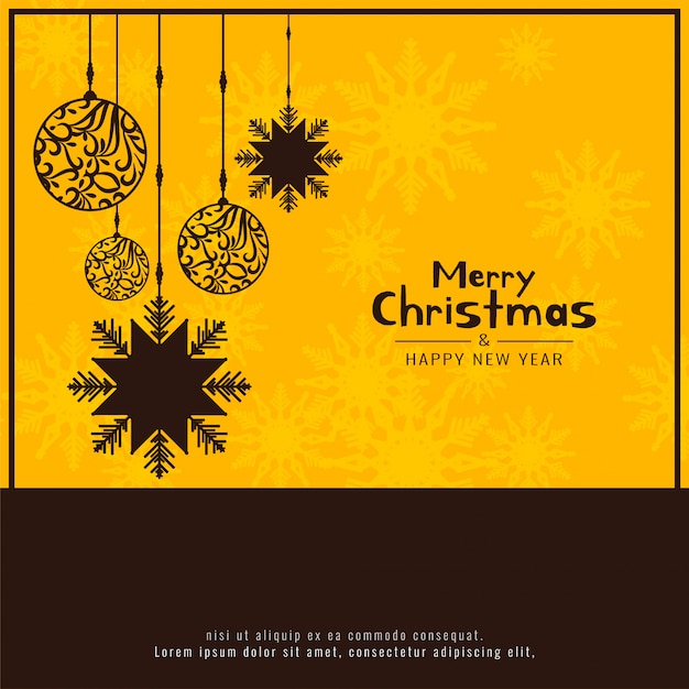 Vector abstract merry christmas decorative festive background