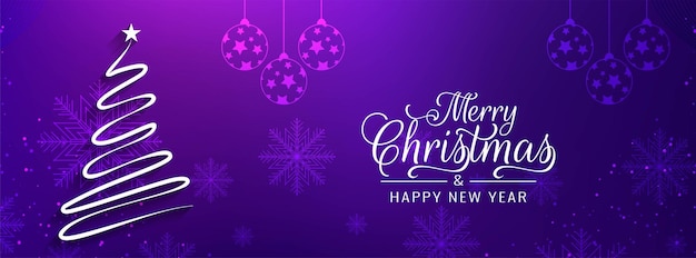 Abstract Merry Christmas festival banner template