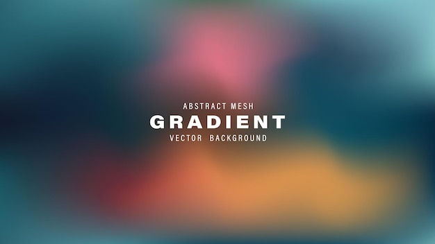Abstract Mesh Gradient Vector achtergrond Teal oranje roze tinten