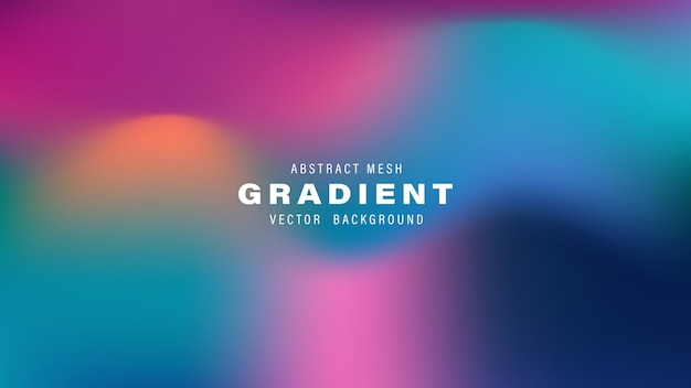 Abstract Mesh Gradient Vector achtergrondontwerp Kleurrijk Teal Pink