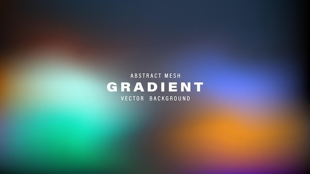 Abstract Mesh Gradient Vector achtergrondontwerp Teal Orange Blue