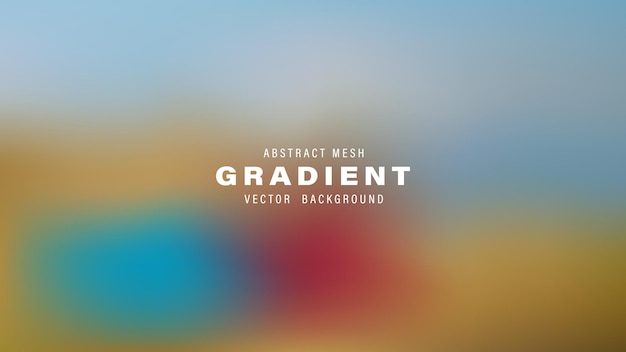 Abstract Mesh Gradient Vector Background Design Template Blurry Colors
