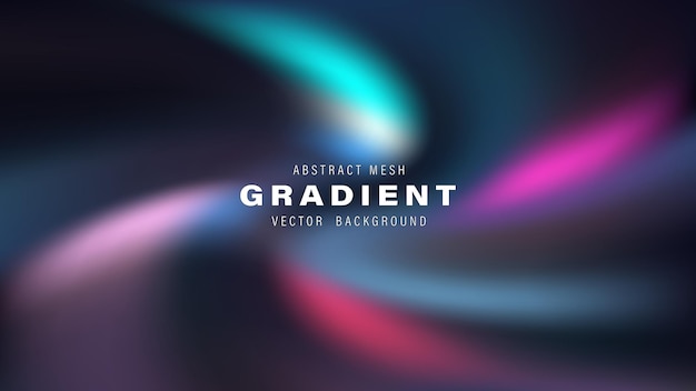 추상 Mesh Gradient Vector 배경 회전 네온 색상 디자인
