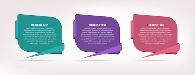 Abstract message or dialog box for infographic text presentation