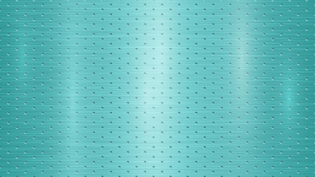 Abstract metal background with hexagonal holes in light blue colors