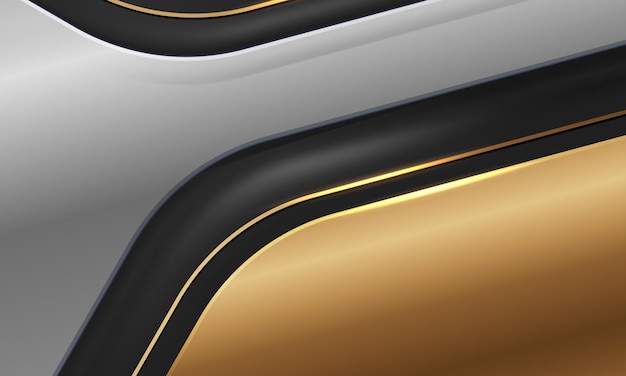 Abstract metal black and gold background