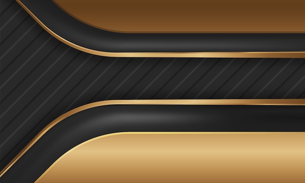 Abstract metal black and gold background