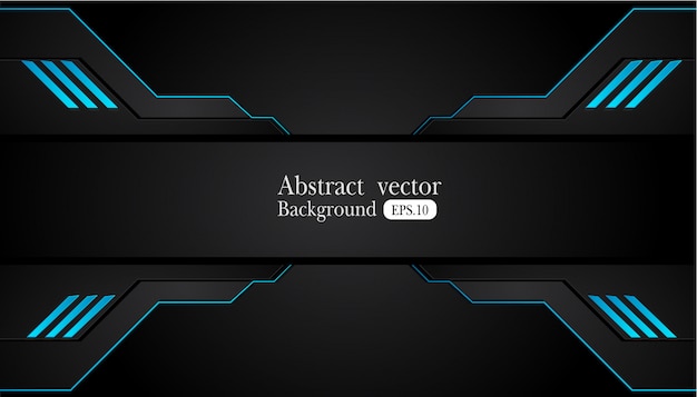 Abstract metallic blue black frame design innovation concept layout background