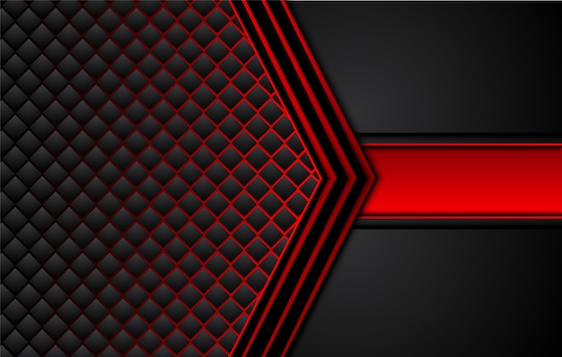 Abstract metallic red black design tech innovation concept background.