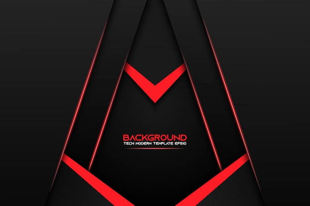 Abstract metallic red black frame layout modern tech design template background