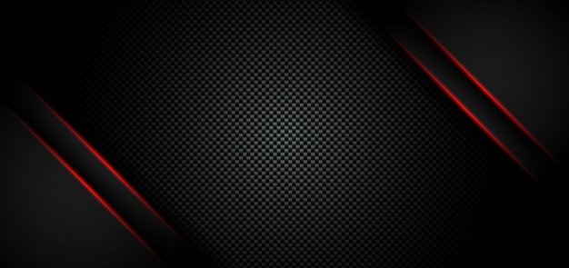 Vector abstract metallic red shiny black background