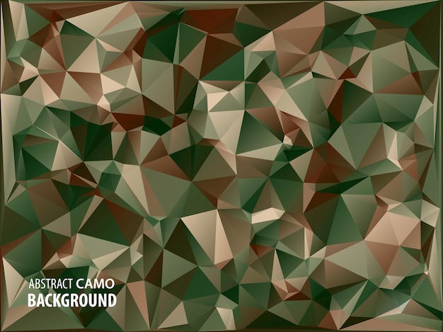 Abstract Military Camouflage Background Made of Geometric Triangles Shapes.