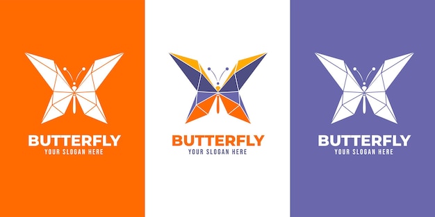 Abstract and minimal butterfly Logo