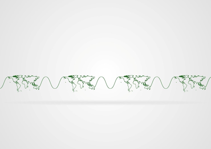 Vector abstract minimal corporate background with world map