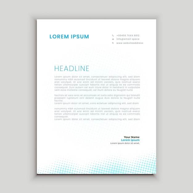 Vector abstract minimal and creative letterhead template
