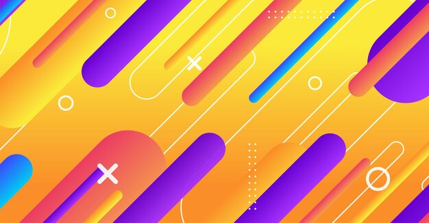 Abstract minimal geometric shape background with gradient