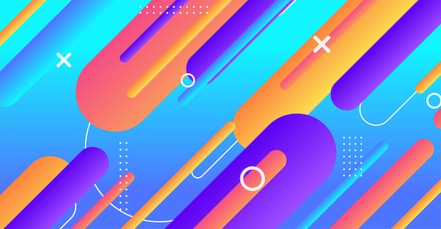 Abstract minimal geometric shape background with gradient