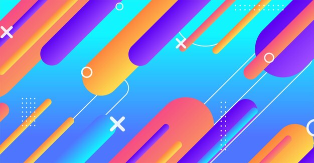 Abstract minimal geometric shape background with gradient