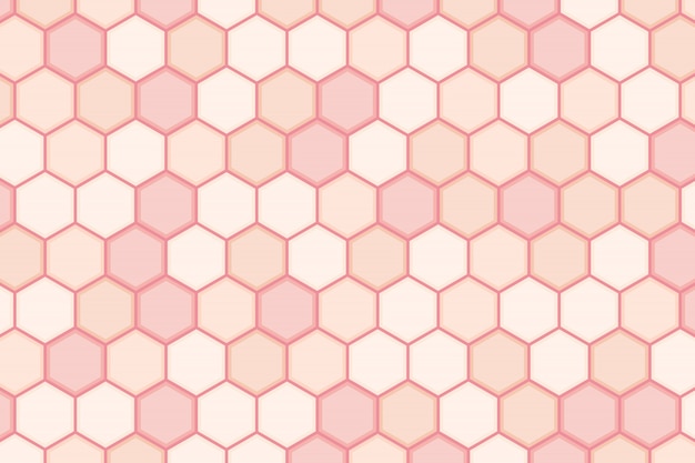 Abstract minimal hexagonal pattern design of pastel tone background.