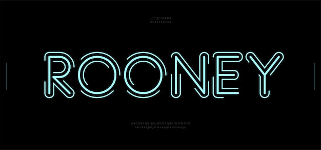 Vector abstract minimal modern alphabet fonts typography minimal urban digital neon electric future creative logo font vector illustration