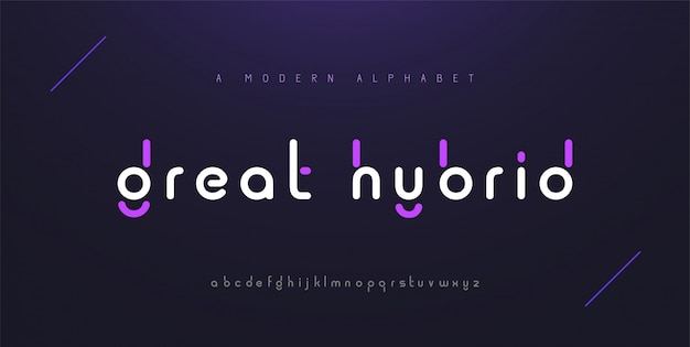 Caratteri di alfabeto moderno minimal astratto. carattere creativo tipografico minimalista urbano digitale moda futuro logo creativo.