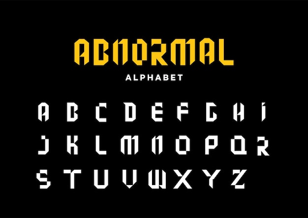 Abstract minimal modern alphabet fonts typography