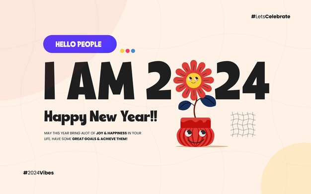 Vector abstract minimal modern happy new year background