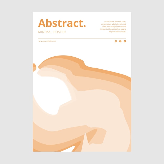 Vector abstract minimal poster template