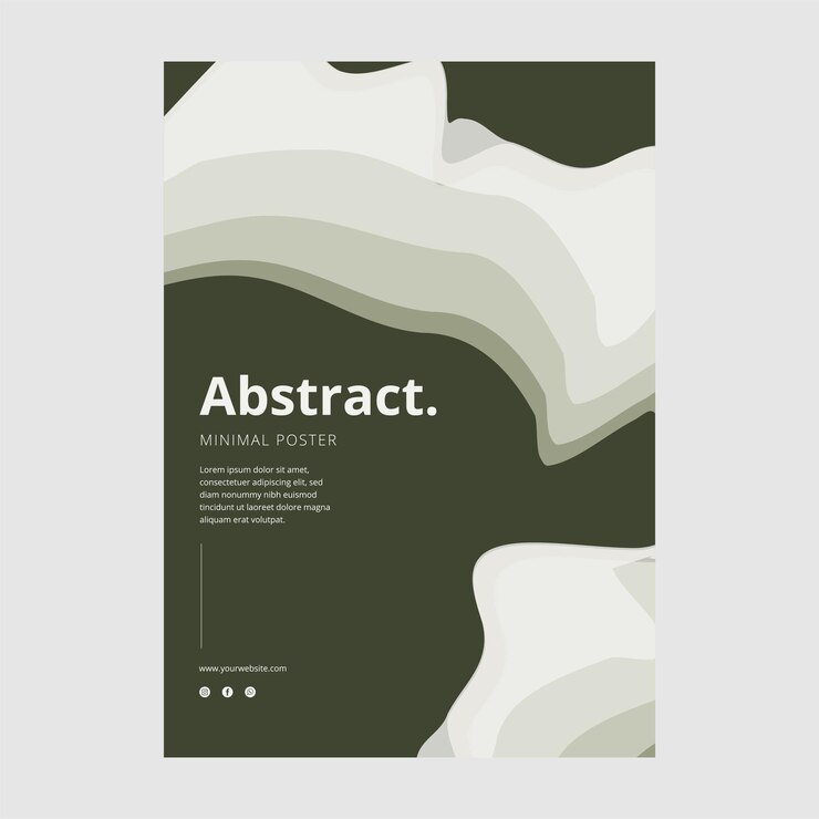 Vector abstract minimal poster template