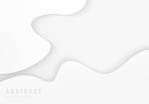 ハーフトーンの装飾でカットされたグラデーションホワイトペーパーの抽象的な最小限のスタイル