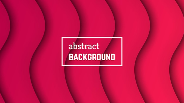 Abstract minimal wave geometric background.  Red wave layer shape for banner, templates, cards. Vector illustration.