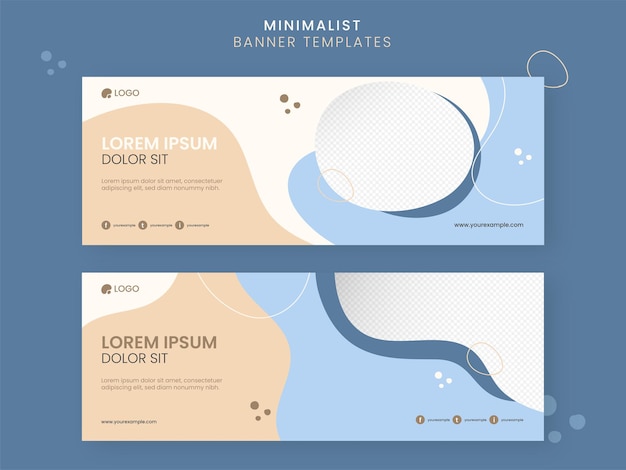 Vector abstract minimalist banner or templates design with copy space.