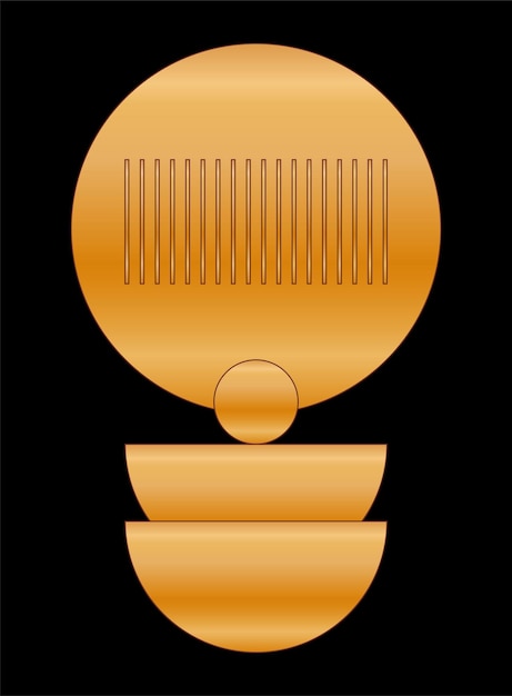 Вектор Абстрактный минималистский графический геометрический золотой формы формы плакат печать шаблон рисунок фон