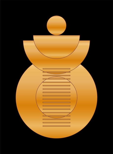 Абстрактный минималистский графический геометрический золотой формы формы плакат печать шаблон рисунок фон