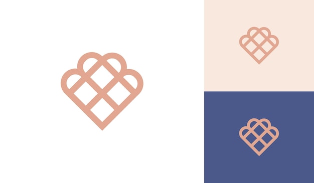 Abstract and minimalist heart logo