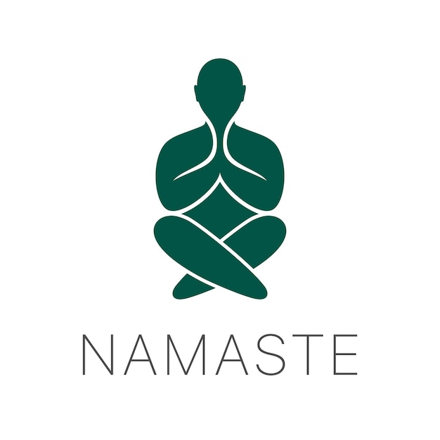 Abstract minimalistic logo for a yoga studio