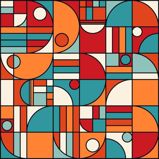 abstract mix geometric shape pattern