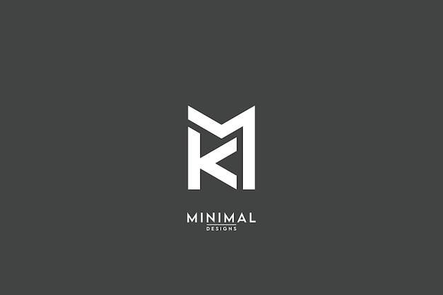 Абстрактные буквы MK KM MK Logo Monogram icon