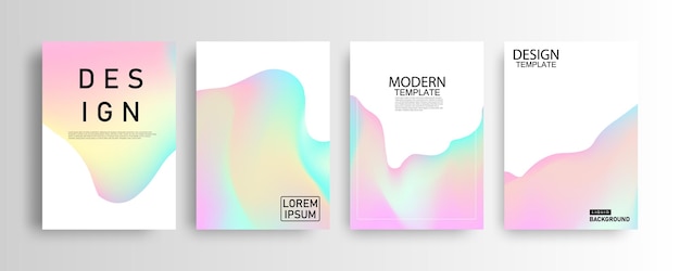 Abstract mockup Pastel colorful gradient background A4 concept for your graphic colorful design Layout Design Template for Brochure