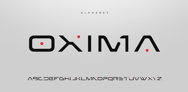 Abstract modern alfabet lettertype in hoofdletters